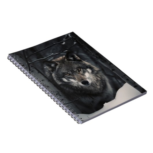 Winter Wolf Blick Notizblock (Rechte Seite)