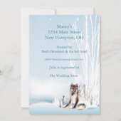 Winter Wolf Brautparty Einladung (Rückseite)