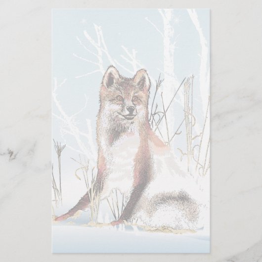 Winter Wolf Briefpapier (Vorderseite)