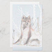 Winter Wolf Briefpapier (Vorne/Hinten)