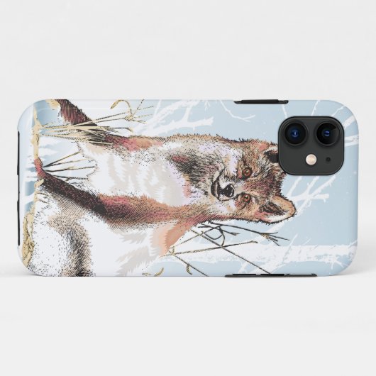 Winter Wolf Case-Mate iPhone Hülle (Rückseite (Horizontal))