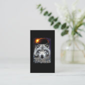 Winter Wolf Galaxy Sun Moon Eclipse Visitenkarte (Stehend Vorderseite)