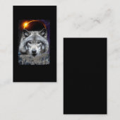 Winter Wolf Galaxy Sun Moon Eclipse Visitenkarte (Vorne/Hinten)