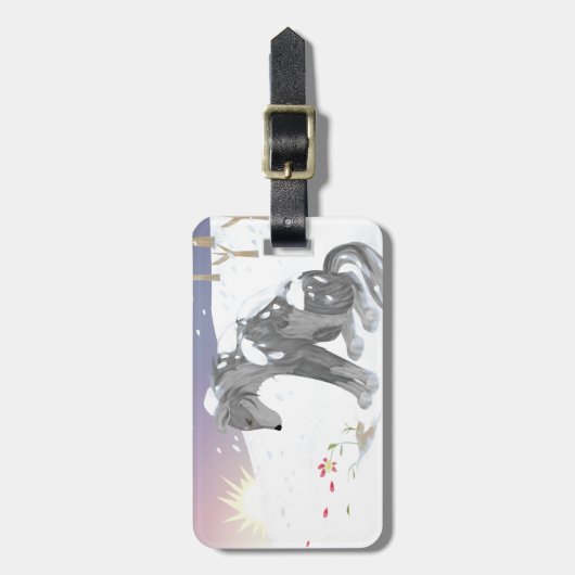 Winter Wolf Gepäckanhänger (Vorderseite vertikal)