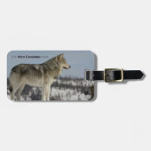 Winter - Wolf Gepäckanhänger (Vorderseite horizontal)