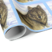 Winter-Wolf Geschenkpapier (Rolleneckpunkt)