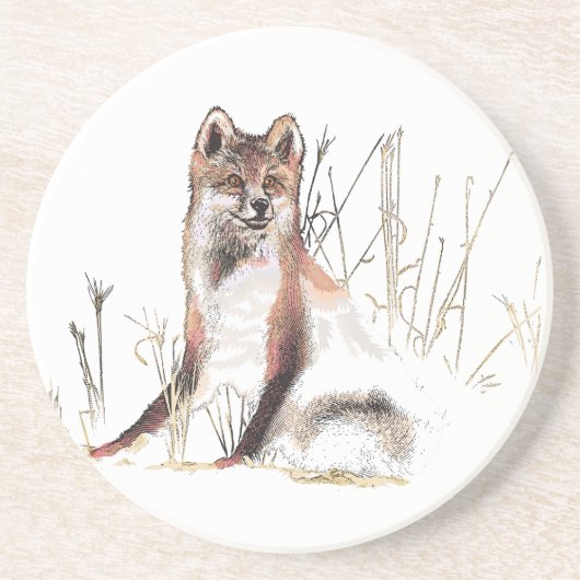 Winter Wolf Getränkeuntersetzer (Vorne)