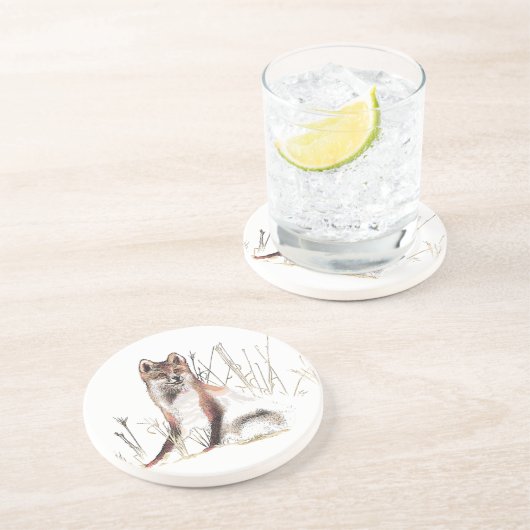 Winter Wolf Getränkeuntersetzer (Seite)