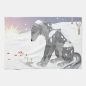 Winter Wolf Handtuch (Horizontal)
