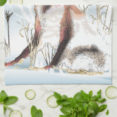 Winter Wolf Küchentuch (Gefaltet)