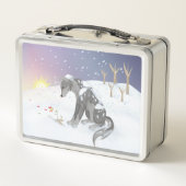 Winter Wolf Metall Brotdose (Rückseite)