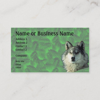 Winter Wolf mit Spruce Business oder Visitenkarte