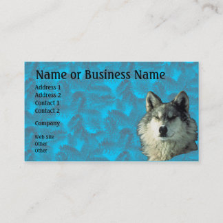 Winter Wolf mit Spruce Business oder Visitenkarte