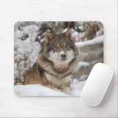 Winter Wolf Mousepad (Mit Mouse)