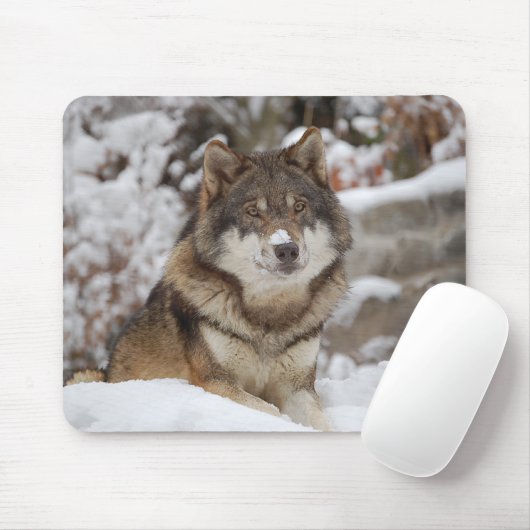 Winter Wolf Mousepad (Mit Mouse)