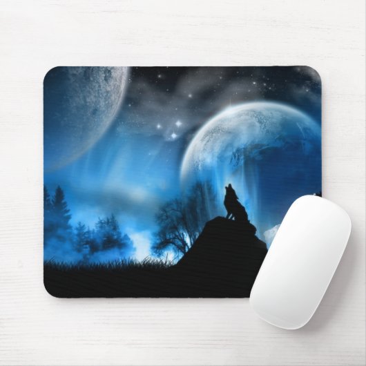 Winter Wolf Mousepad (Mit Mouse)