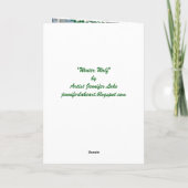 Winter Wolf Notecard Feiertagskarte (Rückseite)