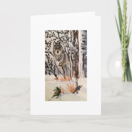 Winter Wolf Notecard Feiertagskarte