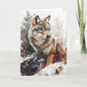 Winter Wolf Notecard Stationary Karte (Vorderseite)