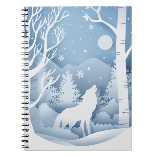 Winter Wolf Notizblock (Vorderseite)