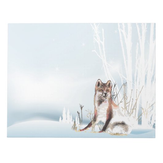 Winter Wolf Notizblock (Vorderseite)