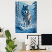 Winter Wolf Poster (Heimbüro)