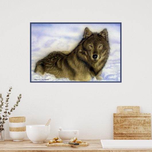 WInter Wolf Poster (Küche)
