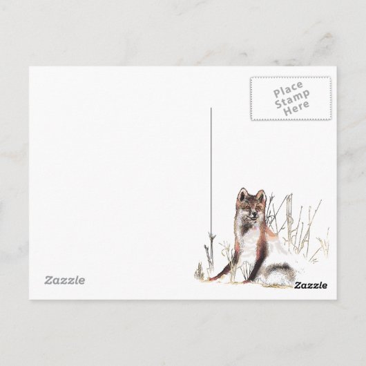 Winter Wolf Postkarte (Rückseite)