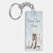 Winter Wolf Schlüsselanhänger (Vorderseite links)