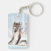 Winter Wolf Schlüsselanhänger (Rückseite)
