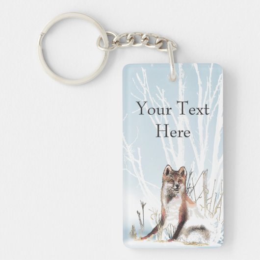 Winter Wolf Schlüsselanhänger (Vorderseite)