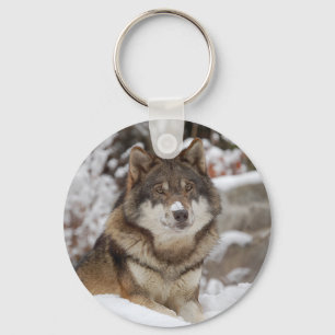 Winter Wolf Schlüsselanhänger
