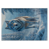 Winter Wolf-Schneidboard Schneidebrett (Vorderseite)