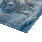 Winter Wolf-Schneidboard Schneidebrett (Ecke)