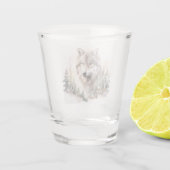 Winter Wolf Shot Glass Schnapsglas (Rückseite)