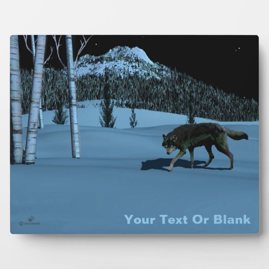 Winter Wolf - Tapetum Lucidum Fotoplatte (Vorderseite)