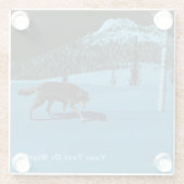 Winter Wolf - Tapetum Lucidum Glasuntersetzer (Rückseite)