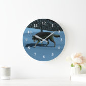 Winter Wolf - Tapetum Lucidum Große Wanduhr (Zuhause)