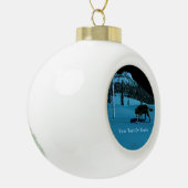 Winter Wolf - Tapetum Lucidum Keramik Kugel-Ornament (Links)