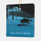 Winter Wolf - Tapetum Lucidum Keramikornament (Links)