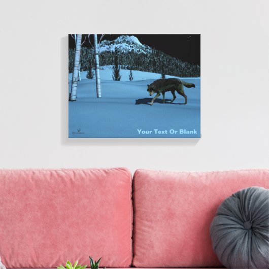 Winter Wolf - Tapetum Lucidum Leinwanddruck (Insitu (Wohnzimmer))