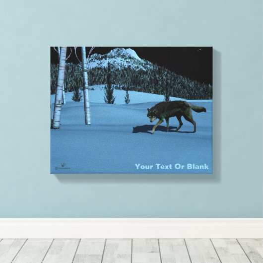 Winter Wolf - Tapetum Lucidum Leinwanddruck (Insitu (Holzboden))
