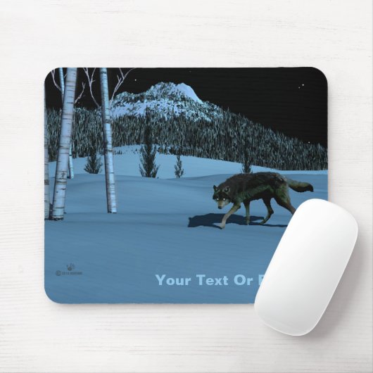 Winter Wolf - Tapetum Lucidum Mousepad (Mit Mouse)
