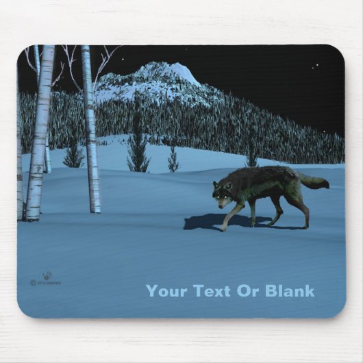 Winter Wolf - Tapetum Lucidum Mousepad (Vorne)
