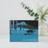 Winter Wolf - Tapetum Lucidum Postkarte (Stehend Vorderseite)