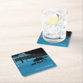 Winter Wolf - Tapetum Lucidum Rechteckiger Pappuntersetzer (Vor Ort)