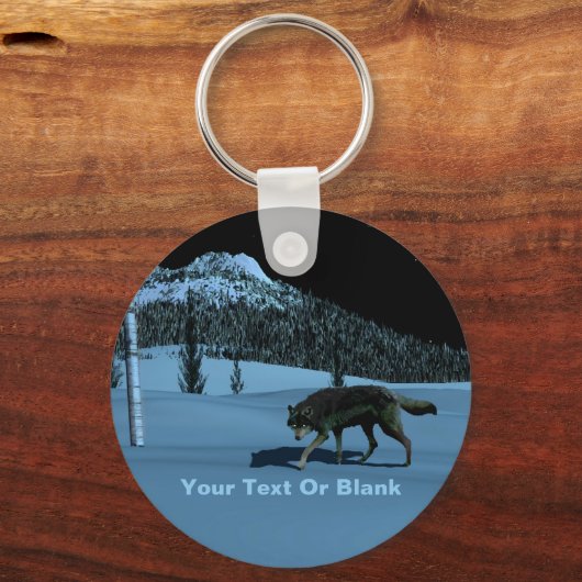 Winter Wolf - Tapetum Lucidum Schlüsselanhänger (Vorderseite)