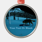 Winter Wolf - Tapetum Lucidum Silbernes Ornament (Vorne)