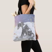 Winter Wolf Tasche (Von Nahem)