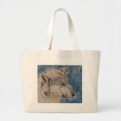 Winter-Wolf-Tasche Jumbo Stoffbeutel (Vorne)